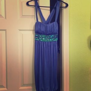 Blue, to the knee dress, size small